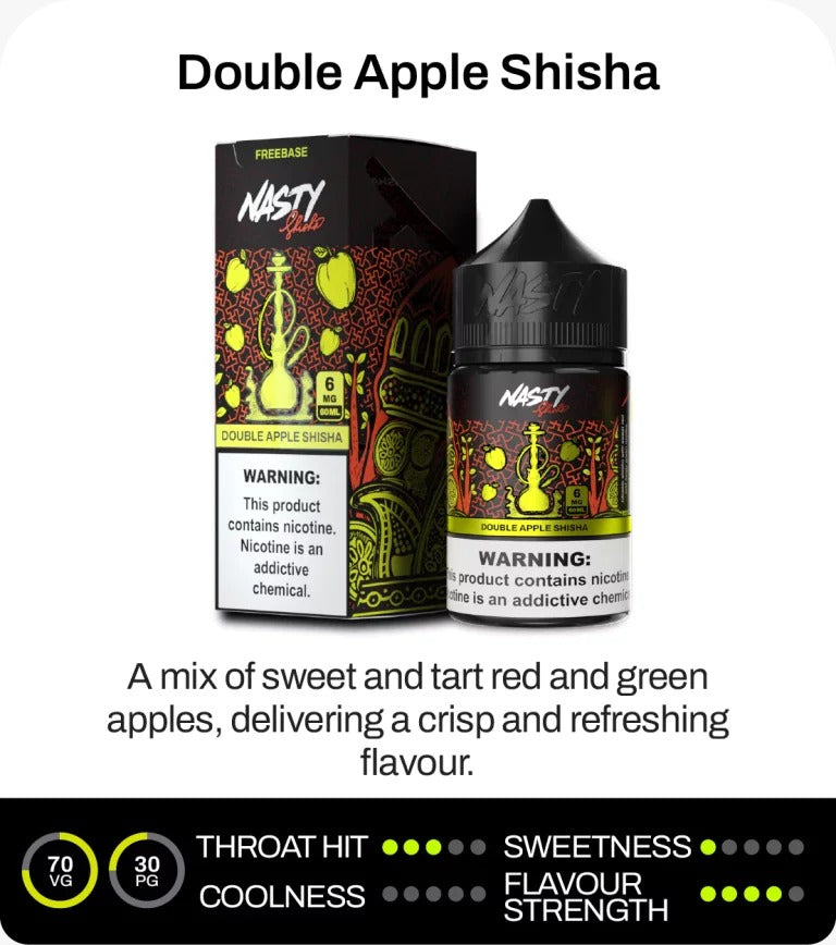 Nasty - DOUBLE APPLE SHISHA DL 3MG