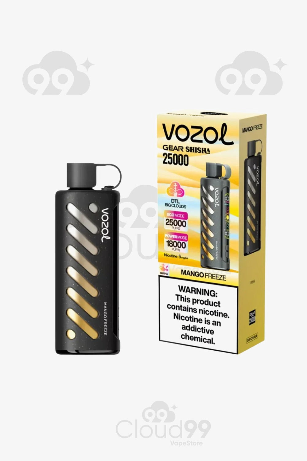 VOZOL GEAR SHISHA 25000PUFF DTL NICOTINE 5mg