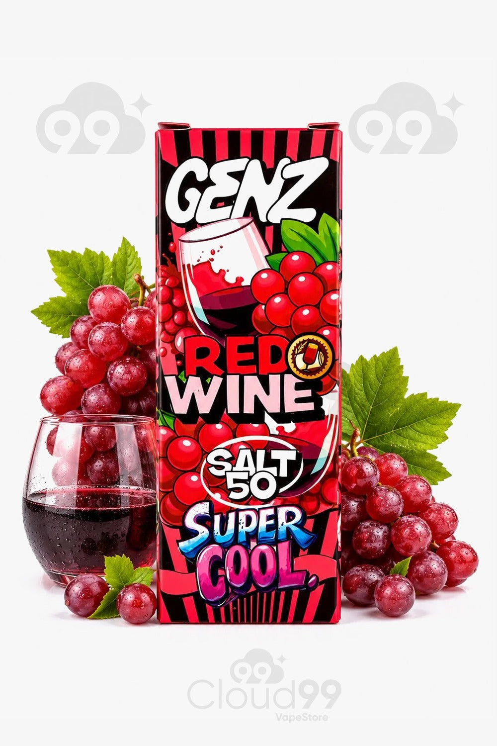 GENZ-RED WINE SUPER COOL SALT 50MG