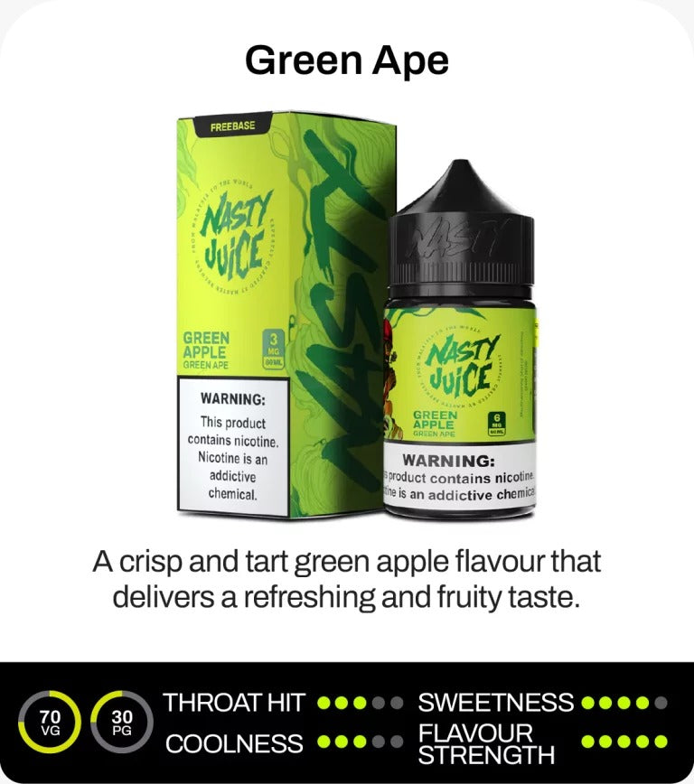 Nasty - GREEN APPLE  DL 3MG