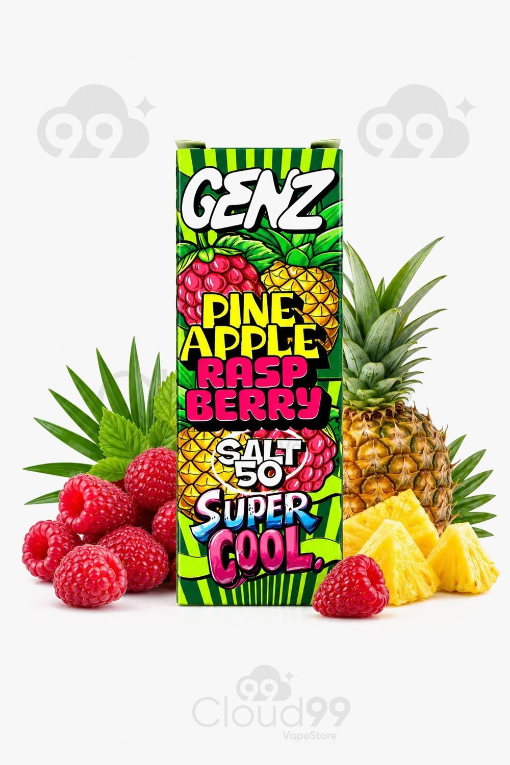 GENZ- PINEAPPLE RASPBERRY SUPER COOL SALT 50MG