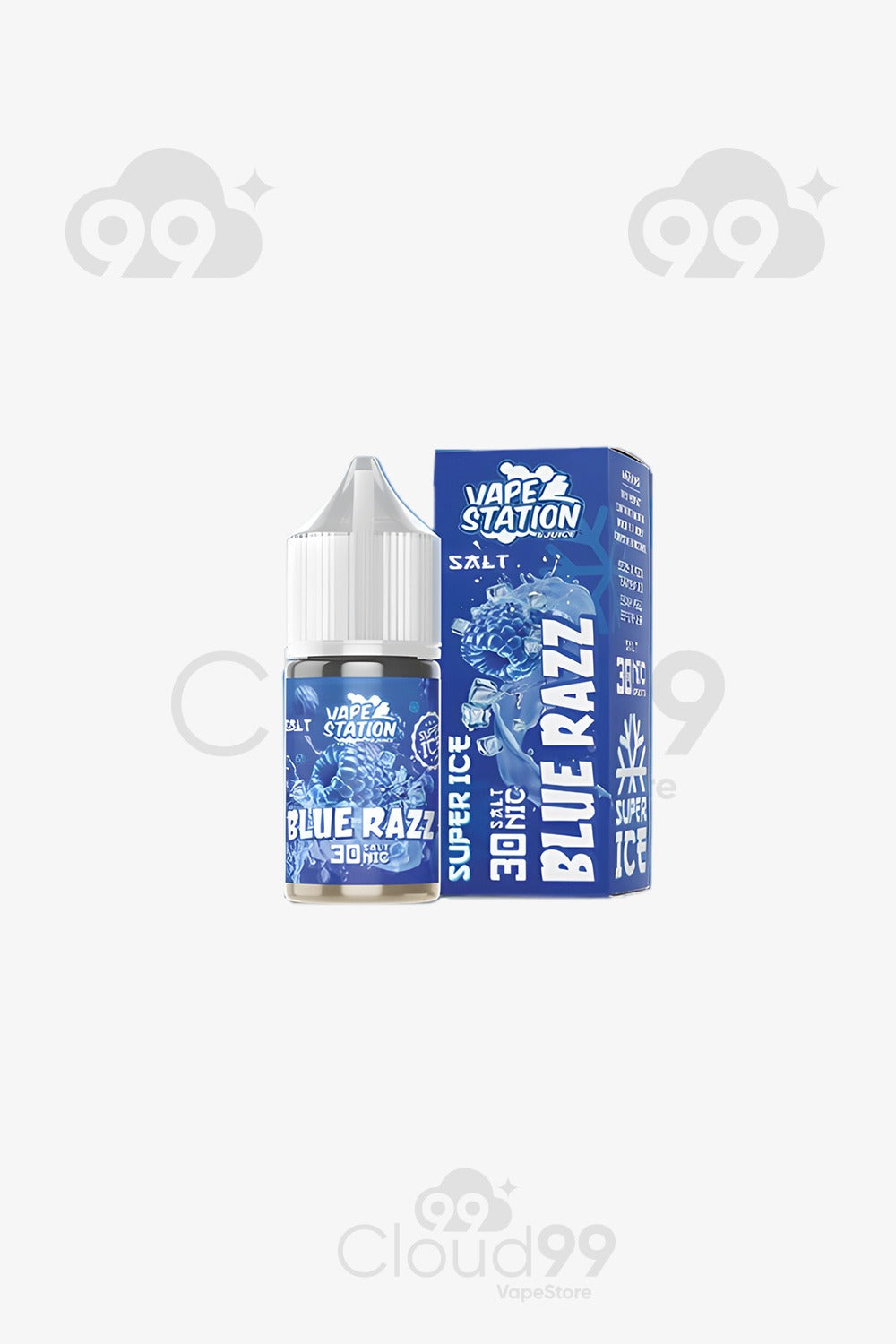 vape station- salt blue razz super ice